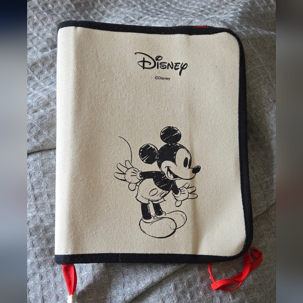 Disney Mickey Mouse Cream and Black Canvas Tablet Multi Case